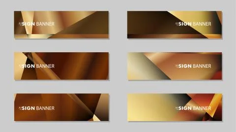 Abstract rectangle vector banners with luxury geometric gradient backgrounds  스톡 일러스트