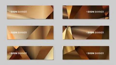 Abstract rectangle vector banners with luxury geometric gradient backgrounds  Illustrazione stock
