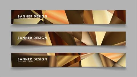 Abstract rectangle vector banners with luxury geometric gradient backgrounds  イラスト素材