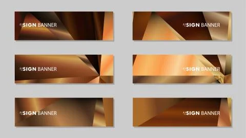 Abstract rectangle vector banners with luxury geometric gradient backgrounds  イラスト素材