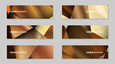 Abstract rectangle vector banners with luxury geometric gradient backgrounds  Illustrazione stock