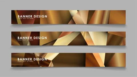 Abstract rectangle vector banners with luxury geometric gradient backgrounds  イラスト素材