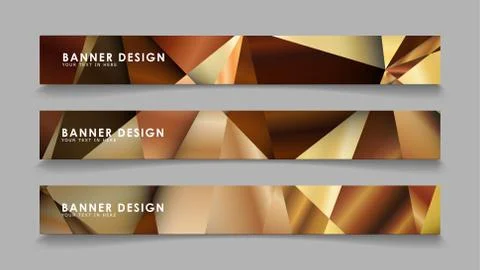 Abstract rectangle vector banners with luxury geometric gradient backgrounds  스톡 일러스트