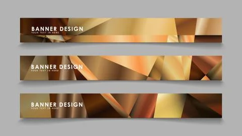Abstract rectangle vector banners with luxury geometric gradient backgrounds  イラスト素材