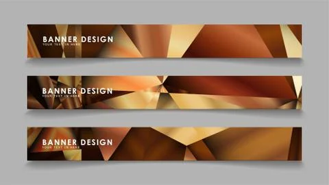 Abstract rectangle vector banners with luxury geometric gradient backgrounds  Stock Illustration