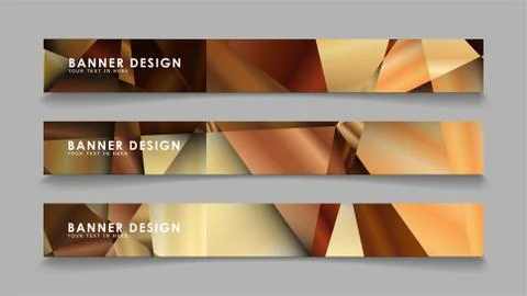 Abstract rectangle vector banners with luxury geometric gradient backgrounds  イラスト素材