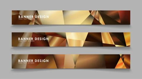 Abstract rectangle vector banners with luxury geometric gradient backgrounds  Illustrazione stock