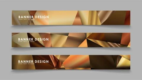 Abstract rectangle vector banners with luxury geometric gradient backgrounds  스톡 일러스트