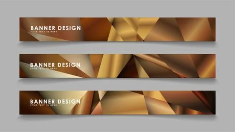 Abstract rectangle vector banners with luxury geometric gradient backgrounds  Illustrazione stock