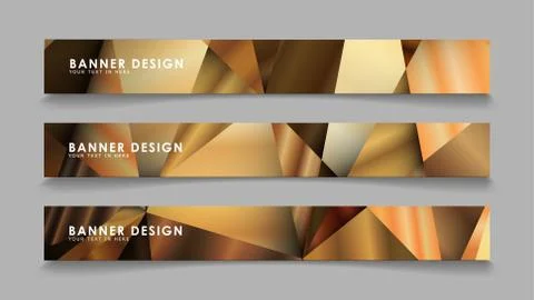 Abstract rectangle vector banners with luxury geometric gradient backgrounds  Illustrazione stock