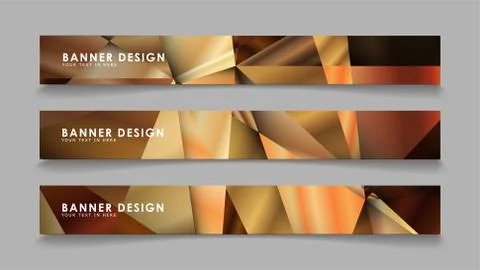 Abstract rectangle vector banners with luxury geometric gradient backgrounds  Illustrazione stock
