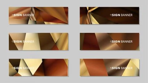 Abstract rectangle vector banners with luxury geometric gradient backgrounds  스톡 일러스트