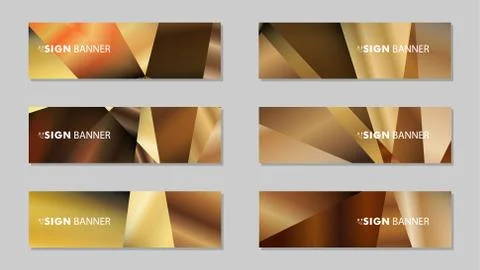 Abstract rectangle vector banners with luxury geometric gradient backgrounds  イラスト素材