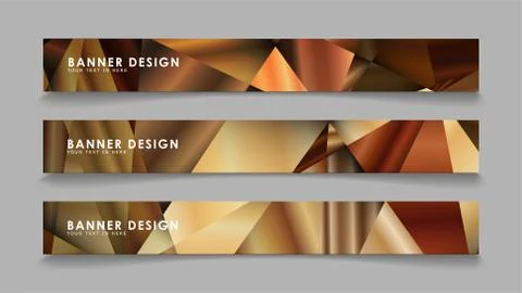 Abstract rectangle vector banners with luxury geometric gradient backgrounds  Illustrazione stock
