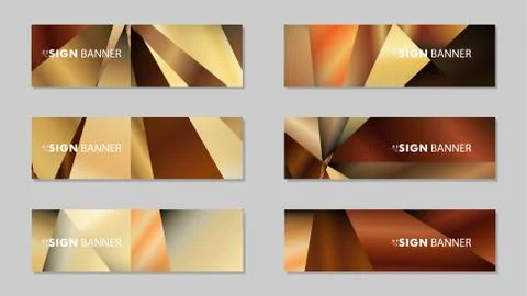 Abstract rectangle vector banners with luxury geometric gradient backgrounds  イラスト素材