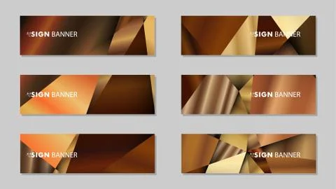 Abstract rectangle vector banners with luxury geometric gradient backgrounds  스톡 일러스트