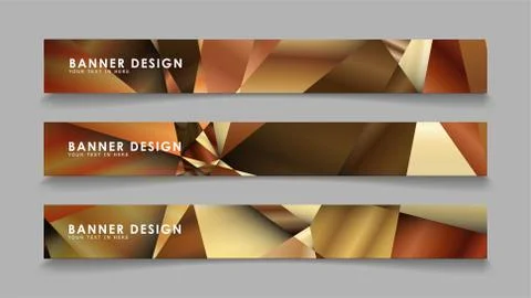 Abstract rectangle vector banners with luxury geometric gradient backgrounds  Stock Illustration