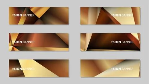 Abstract rectangle vector banners with luxury geometric gradient backgrounds  스톡 일러스트