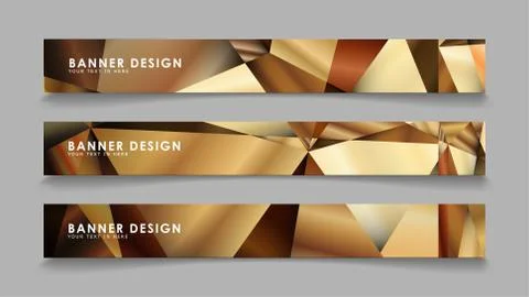 Abstract rectangle vector banners with luxury geometric gradient backgrounds  Illustrazione stock