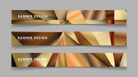 Abstract rectangle vector banners with luxury geometric gradient backgrounds  스톡 일러스트
