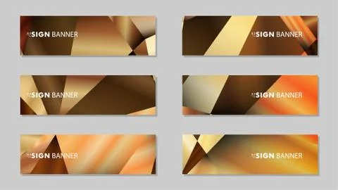 Abstract rectangle vector banners with luxury geometric gradient backgrounds  스톡 일러스트