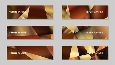 Abstract rectangle vector banners with luxury geometric gradient backgrounds  스톡 일러스트