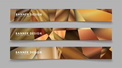 Abstract rectangle vector banners with luxury geometric gradient backgrounds  스톡 일러스트