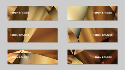 Abstract rectangle vector banners with luxury geometric gradient backgrounds  스톡 일러스트