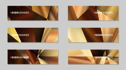 Abstract rectangle vector banners with luxury geometric gradient backgrounds  스톡 일러스트