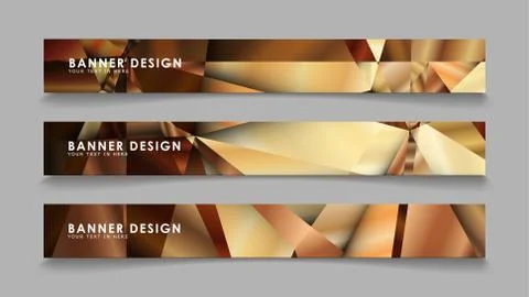 Abstract rectangle vector banners with luxury geometric gradient backgrounds  Illustrazione stock