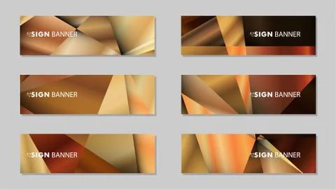 Abstract rectangle vector banners with luxury geometric gradient backgrounds  Illustrazione stock