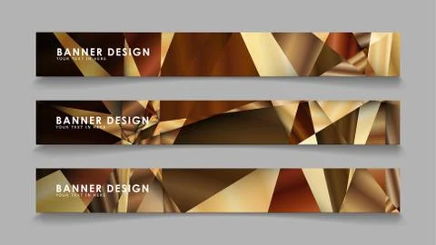 Abstract rectangle vector banners with luxury geometric gradient backgrounds  イラスト素材