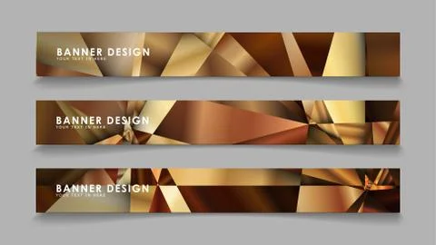 Abstract rectangle vector banners with luxury geometric gradient backgrounds  イラスト素材