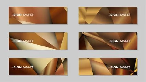 Abstract rectangle vector banners with luxury geometric gradient backgrounds  イラスト素材