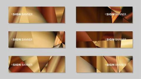 Abstract rectangle vector banners with luxury geometric gradient backgrounds  스톡 일러스트