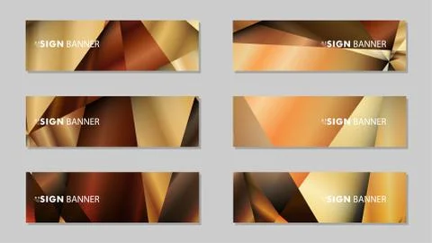 Abstract rectangle vector banners with luxury geometric gradient backgrounds  스톡 일러스트