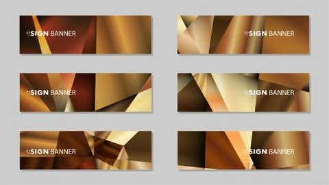 Abstract rectangle vector banners with luxury geometric gradient backgrounds  스톡 일러스트