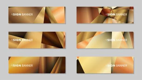 Abstract rectangle vector banners with luxury geometric gradient backgrounds  스톡 일러스트