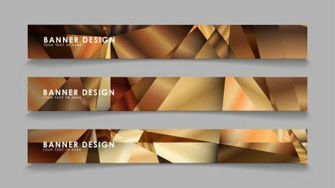 Abstract rectangle vector banners with luxury geometric gradient backgrounds  스톡 일러스트