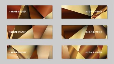 Abstract rectangle vector banners with luxury geometric gradient backgrounds  스톡 일러스트