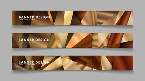 Abstract rectangle vector banners with luxury geometric gradient backgrounds  Stock Illustration