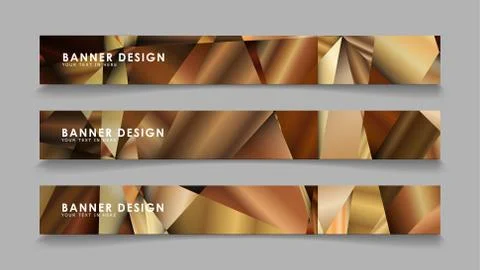 Abstract rectangle vector banners with luxury geometric gradient backgrounds  스톡 일러스트