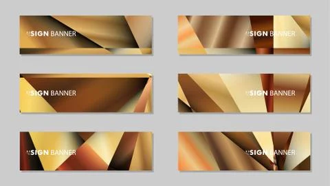 Abstract rectangle vector banners with luxury geometric gradient backgrounds  イラスト素材