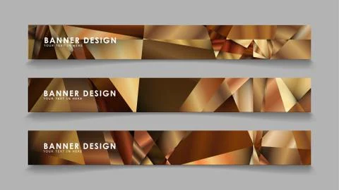 Abstract rectangle vector banners with luxury geometric gradient backgrounds  イラスト素材