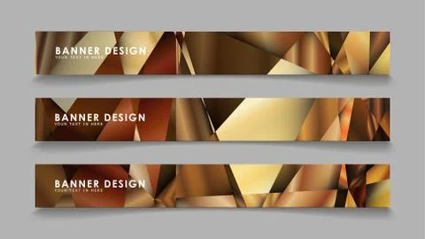 Abstract rectangle vector banners with luxury geometric gradient backgrounds  Illustrazione stock