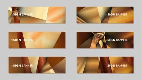 Abstract rectangle vector banners with luxury geometric gradient backgrounds  Illustrazione stock