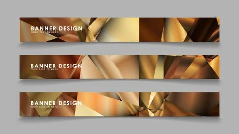 Abstract rectangle vector banners with luxury geometric gradient backgrounds  스톡 일러스트