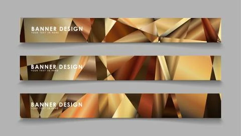 Abstract rectangle vector banners with luxury geometric gradient backgrounds  Illustrazione stock