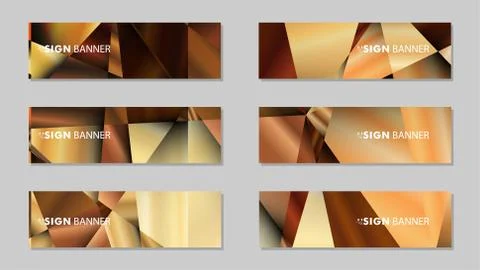Abstract rectangle vector banners with luxury geometric gradient backgrounds  Illustrazione stock