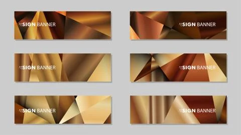 Abstract rectangle vector banners with luxury geometric gradient backgrounds  イラスト素材